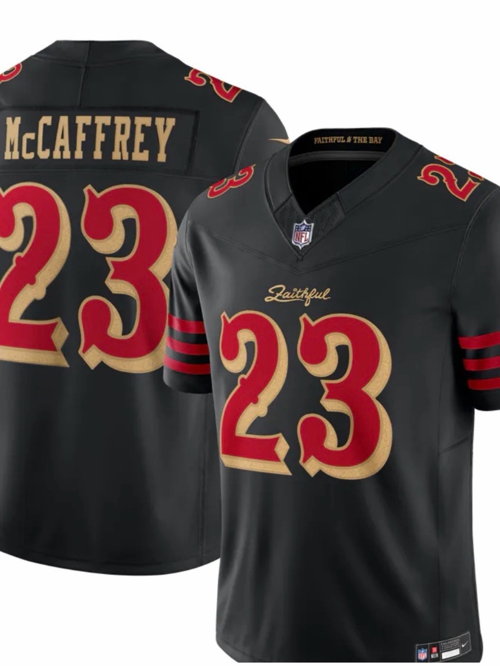 Nike Men’s McCaffrey #23 Limited Edition Stitched Rivalry 49er Jersey
